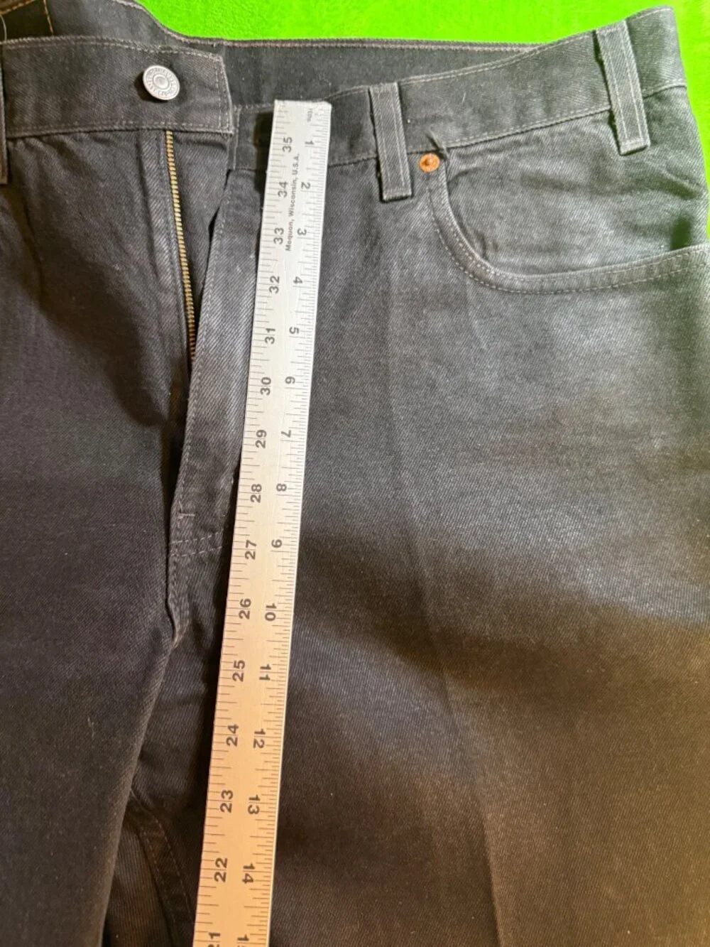 Vintage 1984 Levi's 550 Relaxed Fit Black Jeans Mens 36x32 Made in Mexico NWOT